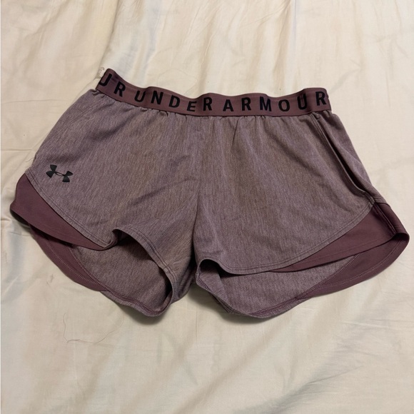 Under Armour Women's Purple Athletic Shorts - Picture 1 of 3
